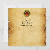 モンのルビーアゲート羊皮紙 招待状 (裏面)