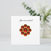 モンのルビーレッド＆ホワイト 招待状 (スタンド正面)