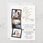 モンアムール |金ゴールドホイグランジルベビー誕生3写真 案内状 (正面)