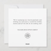 モンアーキ蝶のクリスマス企業向け新年の挨拶カード シーズンカード (裏面)