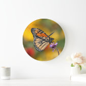 モンアーキ蝶の花粉探索 ラージ壁時計 (ホーム)