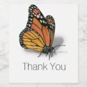 モンアーキ蝶 カスタマイズ可能テキスト ワインラベル (シングルラベル)