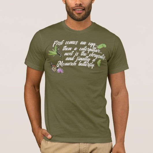 モンアーク蝶のライフサイクル Tシャツ (正面)