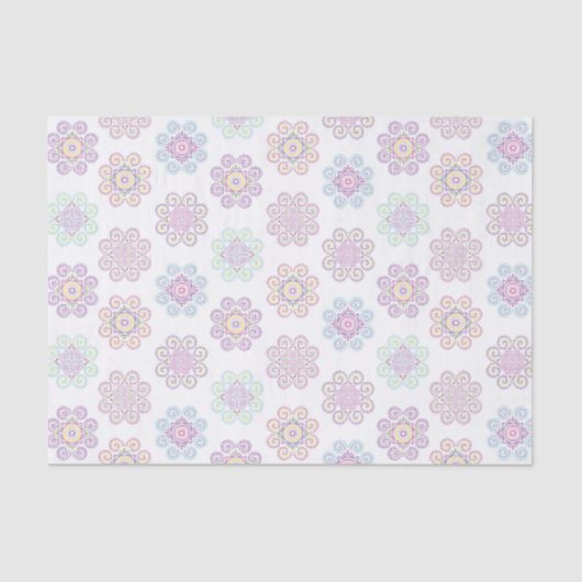 モンインスパイアグ、明るいパターンティッシュペーパー 薄葉紙 (正面)