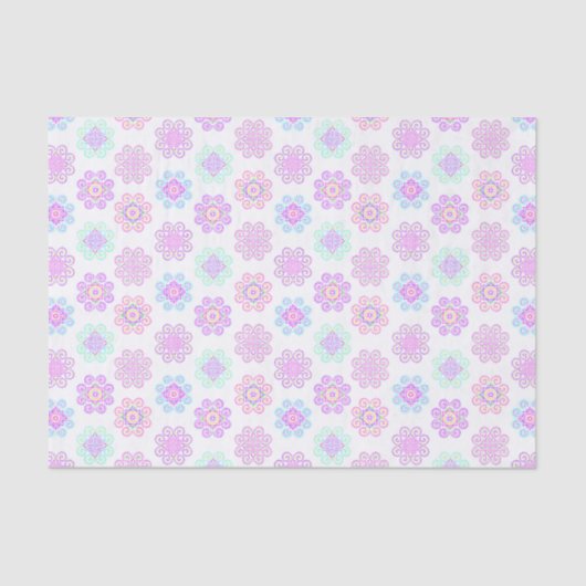 モンインスパイアグ、明るいパターンティッシュペーパー 薄葉紙 (正面)