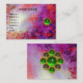 モンエメラルドアガタ、鮮やかなバイオレットグリーンパール 名刺 (正面/裏面)