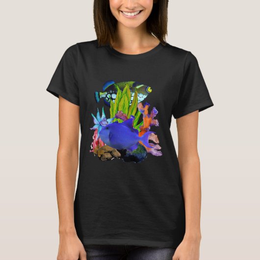 モンガラカワハギ カワハギ 海水水槽 魚 Tシャツ (正面)