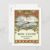 モンキュービエワインラベルヨーロッパ ポストカード (正面/裏面)