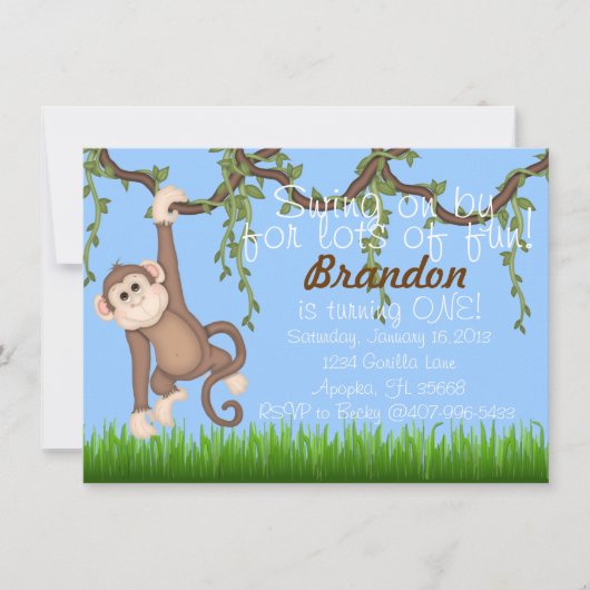 モンキングのまわりに招待状 招待状 (正面)