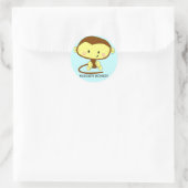 モンキーいけなスタンプ ラウンドシール (バッグ)