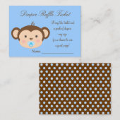 モンキーおむつラッフルチケット エンクロージャーカード (正面/裏面)