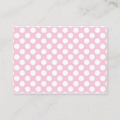 モンキーおむつラッフルチケット – ベビーガール エンクロージャーカード (裏面)