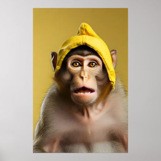 モンキーおもしろいポートレート ポスター (正面)