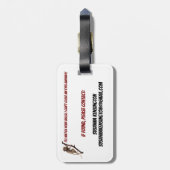 モンキーおもしろいル風変わりキツネザルの分離不安 ラゲッジタグ (裏面縦)