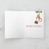 モンキーおもしろい卒業祝いカード カード (内部)