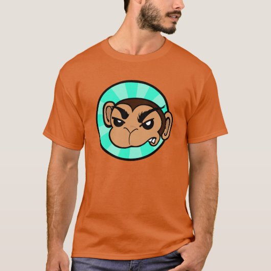 モンキーおもしろい短袖Tシャツ Tシャツ (正面)