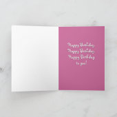 モンキーおもしろい誕生日カード カード (内部)