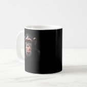 モンキーおもしろい顔チンパンジー コーヒーマグカップ (正面左)