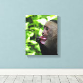 モンキーかわいらし キャンバスプリント (インサイチュ (ウッドフロア))