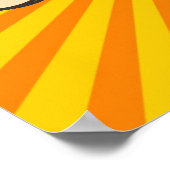 モンキーすごい顔の日が差すこと背景 ポスター (角)