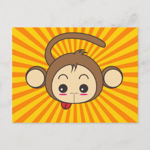 モンキーすごい顔 ポストカード