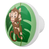 モンキーつる植物デザインセラミックノブ セラミックノブ (右)