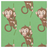 モンキーつる植物デザイン布 ファブリック (クローズアップ)