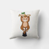 モンキーとダンベルの強さのトレーニング クッション (裏面)