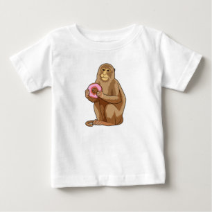 モンキーとドーナツ ベビーTシャツ