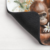 モンキーとベビーの水色 マウスパッド (コーナー)