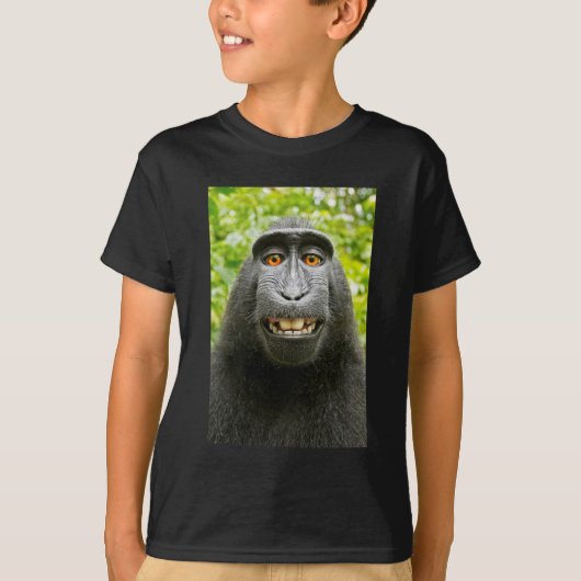 モンキーのセルフィー Tシャツ (正面)