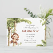 モンキーの1歳の誕生日ジャングル 招待状 (スタンド正面)