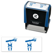 モンキーぶら下がったの緑の木 セルフインキングスタンプ (インサイチュ)