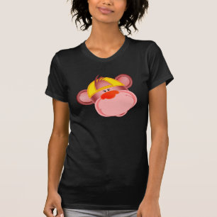 モンキーまたはチンパンジー顔漫画 Tシャツ