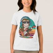 モンキーよくはしゃぐロック トライブレンドTシャツ (正面)