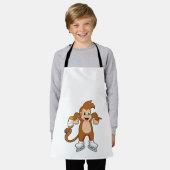 モンキーアイスホッケーアイスホッケースティック エプロン (着用した状態)