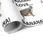 モンキーアイラブバナナモンキー ラッピングペーパー (ロールコーナー)