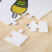 モンキーアットアイススケートで滑るとアイススケート ジグソーパズル (側面)