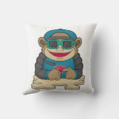 モンキーアットトランプのポーカーとトランプのポーカーカード&サングラス クッション (裏面)