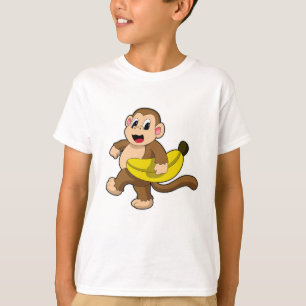 モンキーアットランニングバナナ Tシャツ