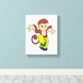 モンキーアット武術アーツクンフー キャンバスプリント (インサイチュ (ウッドフロア))