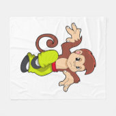 モンキーアット武術アーツクンフー フリースブランケット (正面(横))