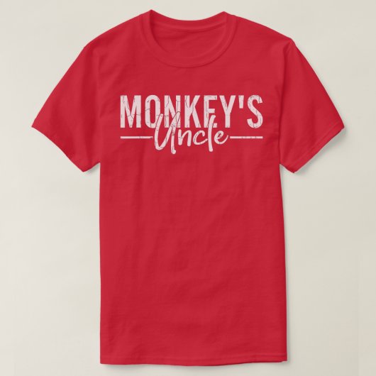 モンキーアンクルおもしろいモンキーズ動物愛好家- 1 Tシャツ (デザイン正面)