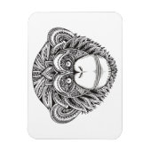 モンキーイラストレーション・ドードル マグネット (縦)