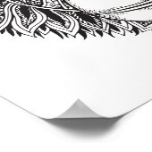 モンキーイラストレーションDoodle 2 ポスター (角)