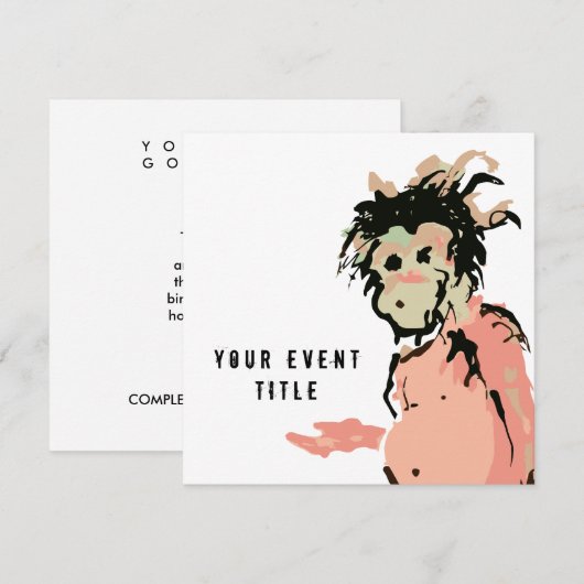 モンキーインク 招待状 (正面/裏面)