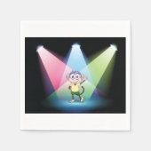 モンキーインスポットライト紙ナプキンス スタンダードカクテルナプキン (正面)