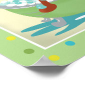 モンキーインバスタブのバスルームプリント – ライトブラウンモン ポスター (角)