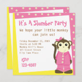 モンキーインパジャマ 招待状 (正面/裏面)