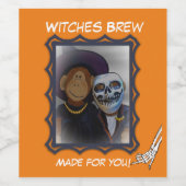 モンキーウィッチハロウィーンワインラベル ワインラベル (シングルラベル)